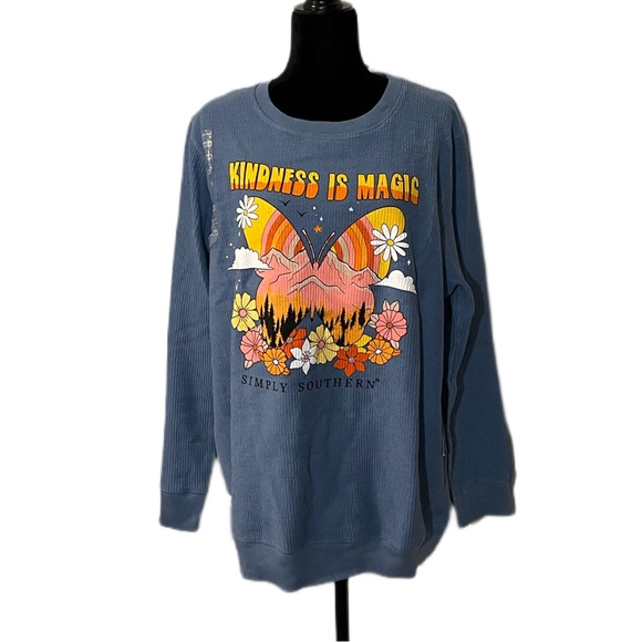 ✨🆕🧡🦋SIMPLY SOUTHERN KINDNESS IS MAGIC CORDED SWEATSHIRT🦋🧡 - Picture 2 of 6